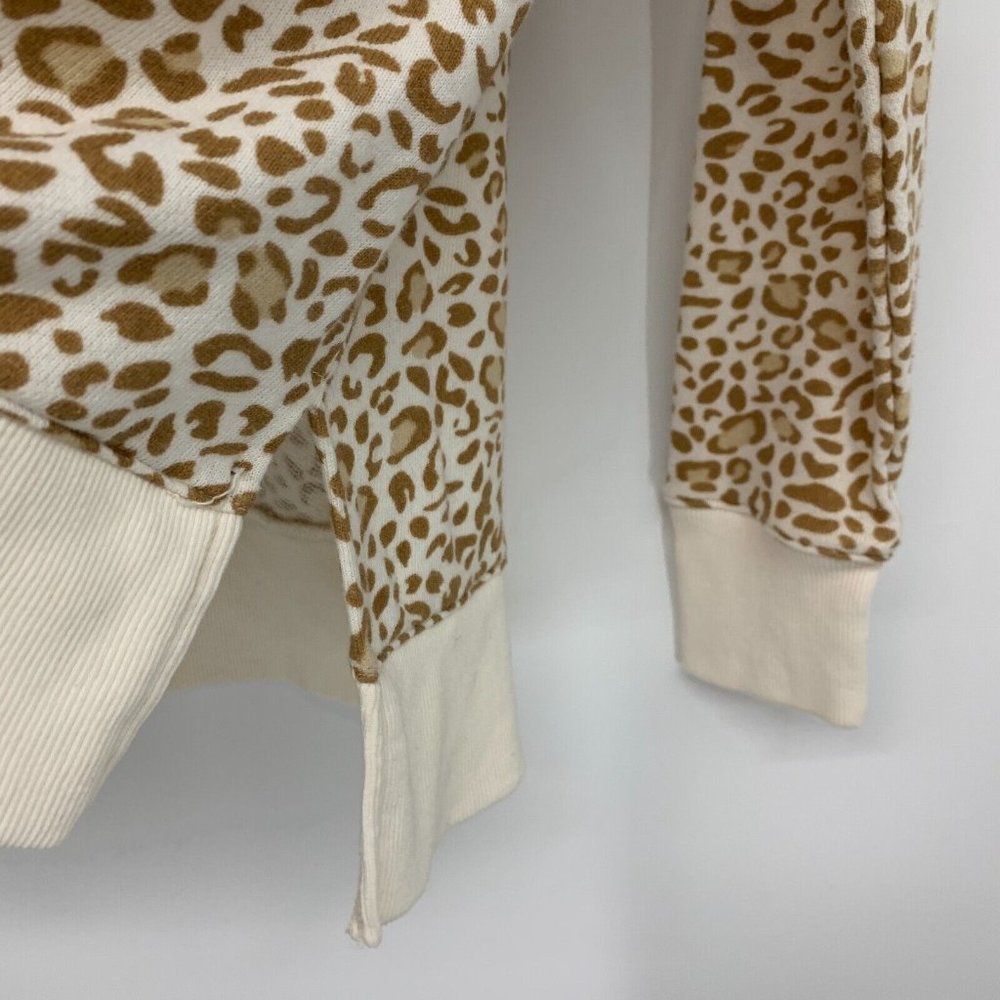 Time and Tru Sweatshirt Leopard Beige Pullover Crewneck - Picture 7 of 11